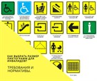 Как выбрать размер пиктограмм для инвалидов? Требования и нормативы.