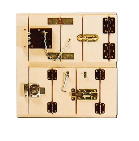 Тактильно-развивающая детская панель тип 4 (с набором замочков) АМ20015 - фото 10323