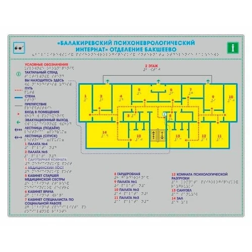 Тактильная мнемосхема полноцветная 610х470мм 2396 - фото 11349