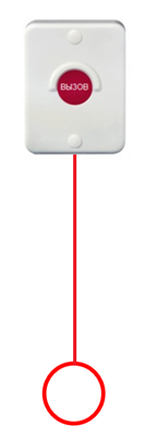 Беспроводная влагозащищенная антивандальная кнопка вызова со шнурком ibells APE309ш - фото 12105