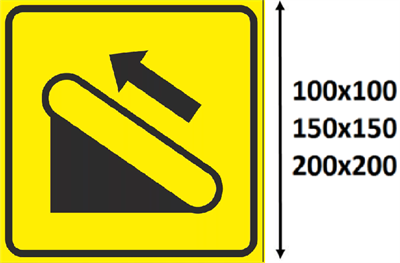 Тактильный знак пиктограмма "Подъемник, эскалатор СП04", ПОЛИСТИРОЛ - фото 13416