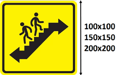 Тактильный знак пиктограмма "Пути эвакуации СП08", ПОЛИСТИРОЛ - фото 13420