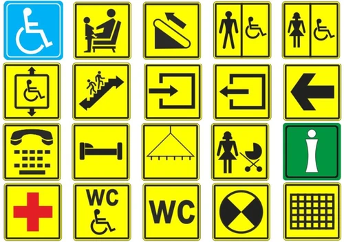 Тактильный знак пиктограмма СП, ПВХ 3мм ПВХ-2386 - фото 18293