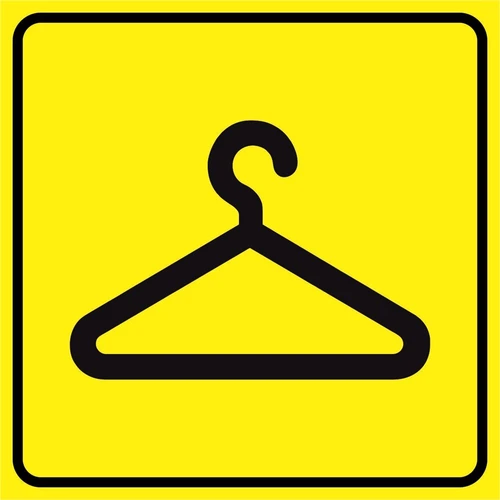 Тактильный знак пиктограмма гардероб, ПВХ 3мм ПВХ-4449 - фото 18319