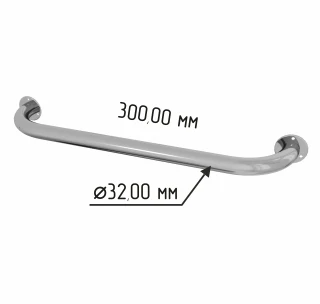 Поручень для ванной прямой настенный 300мм Ø 32 мм К3218-300 - фото 20027
