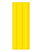 Тактильная плитка для помещений (ПВХ, 500х180х5,5 мм,  три продольные полосы) - фото 20443