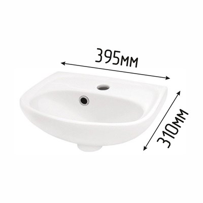 Раковина керамическая детская Y7 395х310х155мм - фото 20675