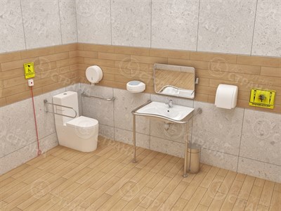 Комплект для санузла DS-3 (сантехника, поручни, доп.оборудование) - фото 20923
