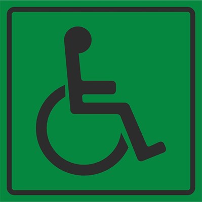 Тактильный знак пиктограмма доступность для инвалидов всех категорий СП01 - фото 21238