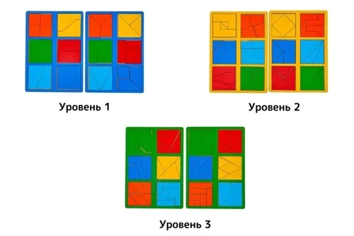 Набор развивающих логических игр "Квадраты Никитина" МГ8025 - фото 26429