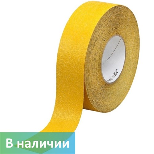 Наклейка "Желтая полоса"  лента с абразивным покрытием для ступеней и других поверхностей 50 мм - фото 26640