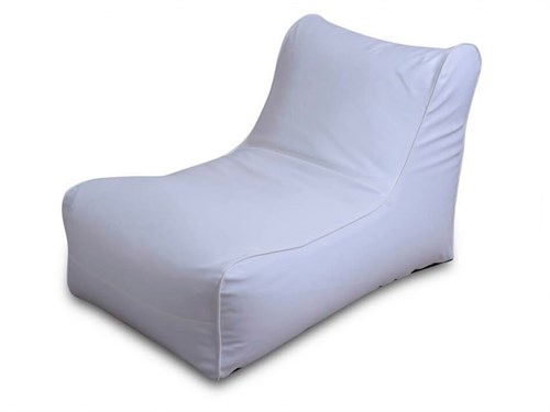 Кресло-лежак из экокожи белый - фото 29699