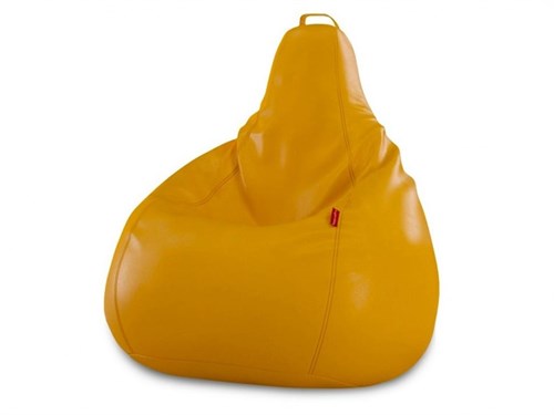 Кресло-мешок из экокожи горчичный - фото 29717