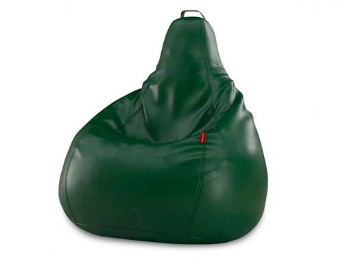 Кресло-мешок из экокожи тёмно-зелёный - фото 29743