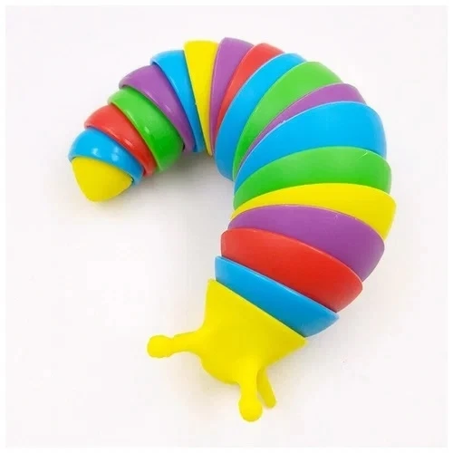 Игрушка антистресс. Разноцветная гусеница 8819 - фото 37550