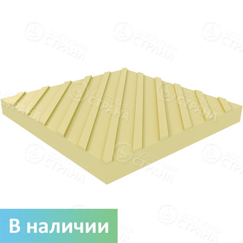Плитка тактильная бетонная 500х500х50 мм диагональный риф, желтая - фото 37775