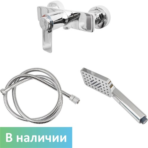 СМЕСИТЕЛЬ НАСТЕННЫЙ РЫЧАЖНЫЙ С ДУШЕВОЙ ЛЕЙКОЙ И ТЕРМОСТАТОМ