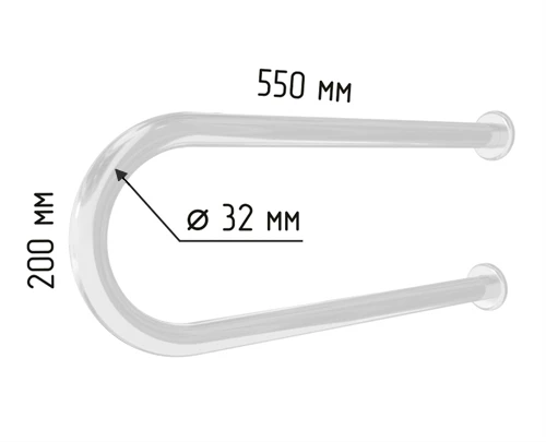 Поручень для раковины двухопорный