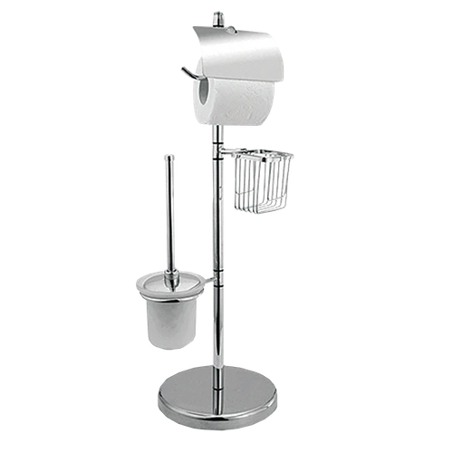 Держатель для бумаги, ершика и освежителя воздуха напольный металлический 2522.019 - фото 43619