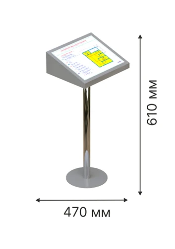 Мнемосхема 470x610 мм на наклонной стойке 5651 - фото 44188