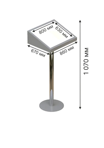 Горизонтальная стойка для мнемосхемы 630х800мм 5408 - фото 44444