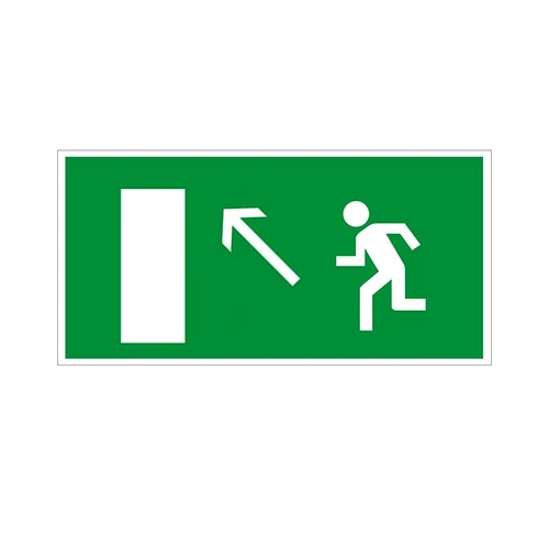 E06 Направление к эвакуационному выходу налево вверх, ПВХ 6877 - фото 44733