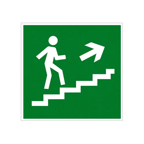 E15 Направление к эвакуационному выходу по лестнице вверх (направо), ПВХ 6868 - фото 44751