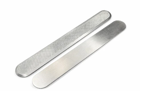 Тактильная полоса из нержавеющей стали  35мм 280х35х4мм для приклеивания 9855 - фото 44959