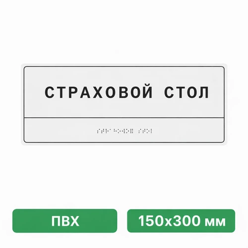 Тактильные таблички со шрифтом Брайля, 150х300 мм, цветные, ПВХ ПВХ-6006-1 - фото 45926