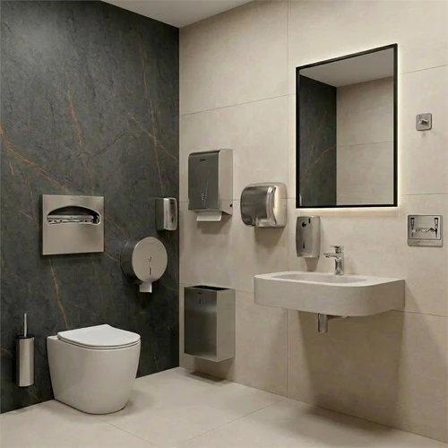 Комплект аксессуаров для санузла "под ключ" в цвете хром 9968 - фото 46026