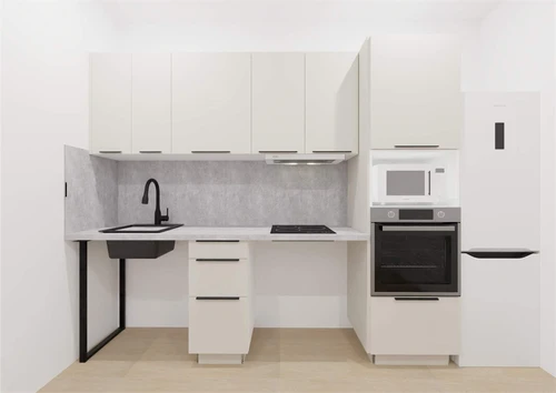 Готовый набор оборудования с адаптированным прямым кухонным гарнитуром для оснащения жилого модуля "Кухня" 9304 - фото 46106