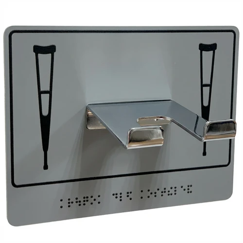 Универсальный травмобезопасный держатель (крючок)  из нержавеющей стали, серый DS-2272 - фото 46191