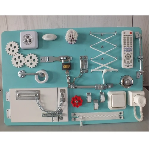 Бизиборд Хлопушка мята АМbimjta - фото 9363