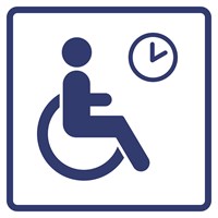 Визуальный знак "Место кратковременного отдыха или ожидания для инвалидов" ГОСТ Р 521131, ПОЛИСТИРОЛ
