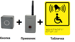 Система вызова помощи для инвалидов (с приемником и табличкой) DST40 Система вызова помощи для инвалидов (с приемником и табличкой) DST40