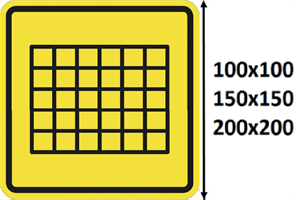 Тактильный знак пиктограмма табло СП21, ПВХ 3мм