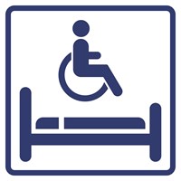 Визуальный знак "Комната длительного отдыха для инвалидов" ГОСТ Р 521131, ПВХ 3мм