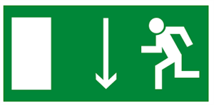 E 10 Указатель двери эвакуационного выхода (левосторонний)
