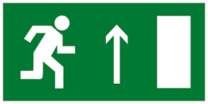 E 11 Направление к эвакуационному выходу прямо(правосторонний)