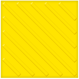 Плитка тактильная тротуарная (полиуретановая, 500х500 мм, диагональные полосы)