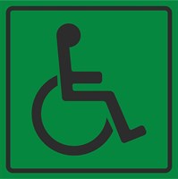 Тактильный знак пиктограмма Доступность для инвалидов всех категорий СП01. ПВХ 3мм