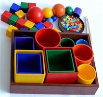 Игра Большая Сортировка предметов по цвету, размеру, форме с подносом