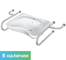 Комплект: раковина Y11 с двумя трехопорными поручнями