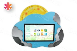 Профессиональный сенсорный настенный игровой комплекс "Говорящее облачко" АВК7094