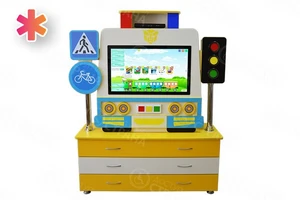 Профессиональный интерактивный игровой комплекс-тренажер ПДД «Автобот» + датчик Kinect АВК7109