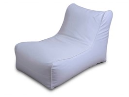 Кресло-лежак из экокожи белый