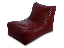 Кресло-лежак из экокожи коричневый
