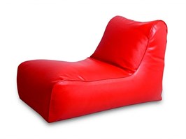 Кресло-лежак из экокожи красный