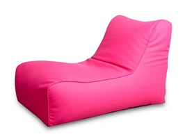 Кресло-лежак из экокожи розовый
