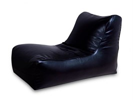 Кресло-лежак из экокожи черный